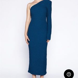 Bardot Teal Crinkle Dress